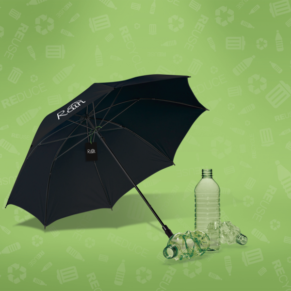 BottleBrella, bedrukte paraplu van gerecyclede PET flessen