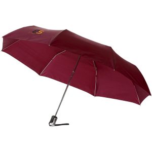 Alex 21.5 inch 3 sectie automatische paraplu met bedrukking