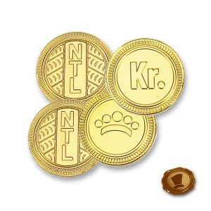 Chocolade munten 28mm met logo