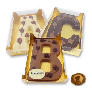 Luxe Chocolade Vormletter met logo