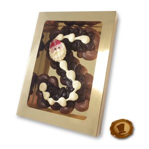 Extra grote Chocolade Spuitletter