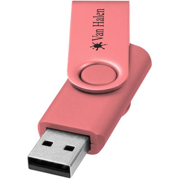 Rotate metallic USB 4GB met logo