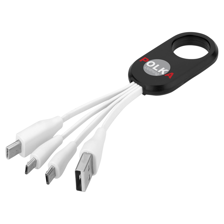 Bedrukte Troup 4 in 1 oplaadkabel incl Type C