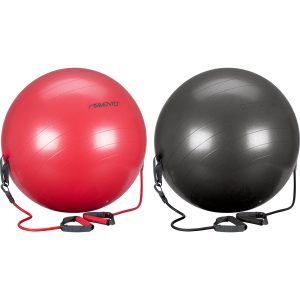 Gym ball with Resistance Tubes