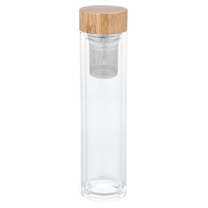 Glazen fles met theezeef REFLECTS-SLEDGE