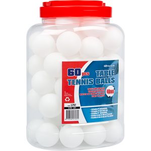 Table Tennis Balls PP in Jar • 60 Pieces •