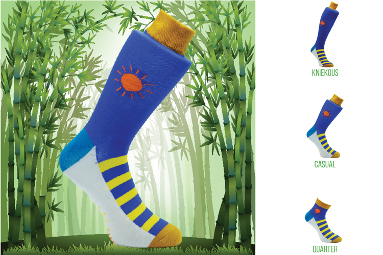 Bamboe Sokken in eigen ontwerp bij Bosscher International