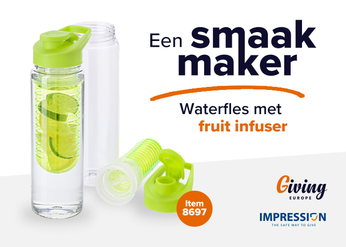 Waterfles_met_fruit infuser