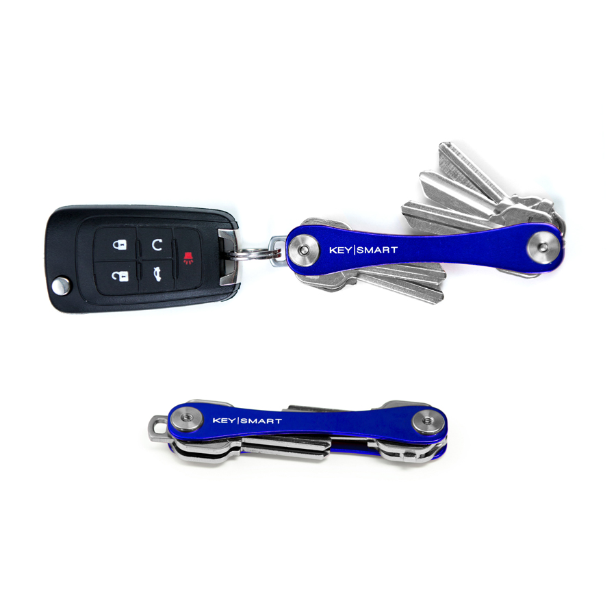 De stijlvolle sleutelorganizer (KeySmart Compact Keyholder Blauw)