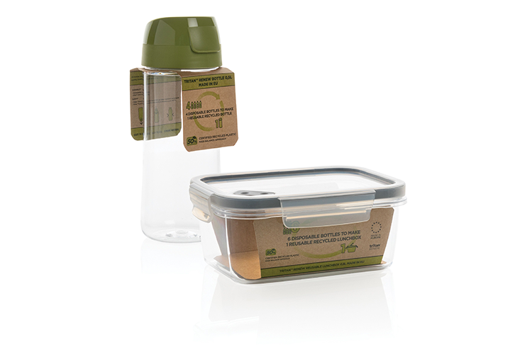 Lunchboxjes en waterflessen van Tritan Renew